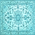 thumbnail image 1 of Ahgly Company Indoor Square Persian Light Blue Traditional Area Rugs, 7' Square, 1 of 4