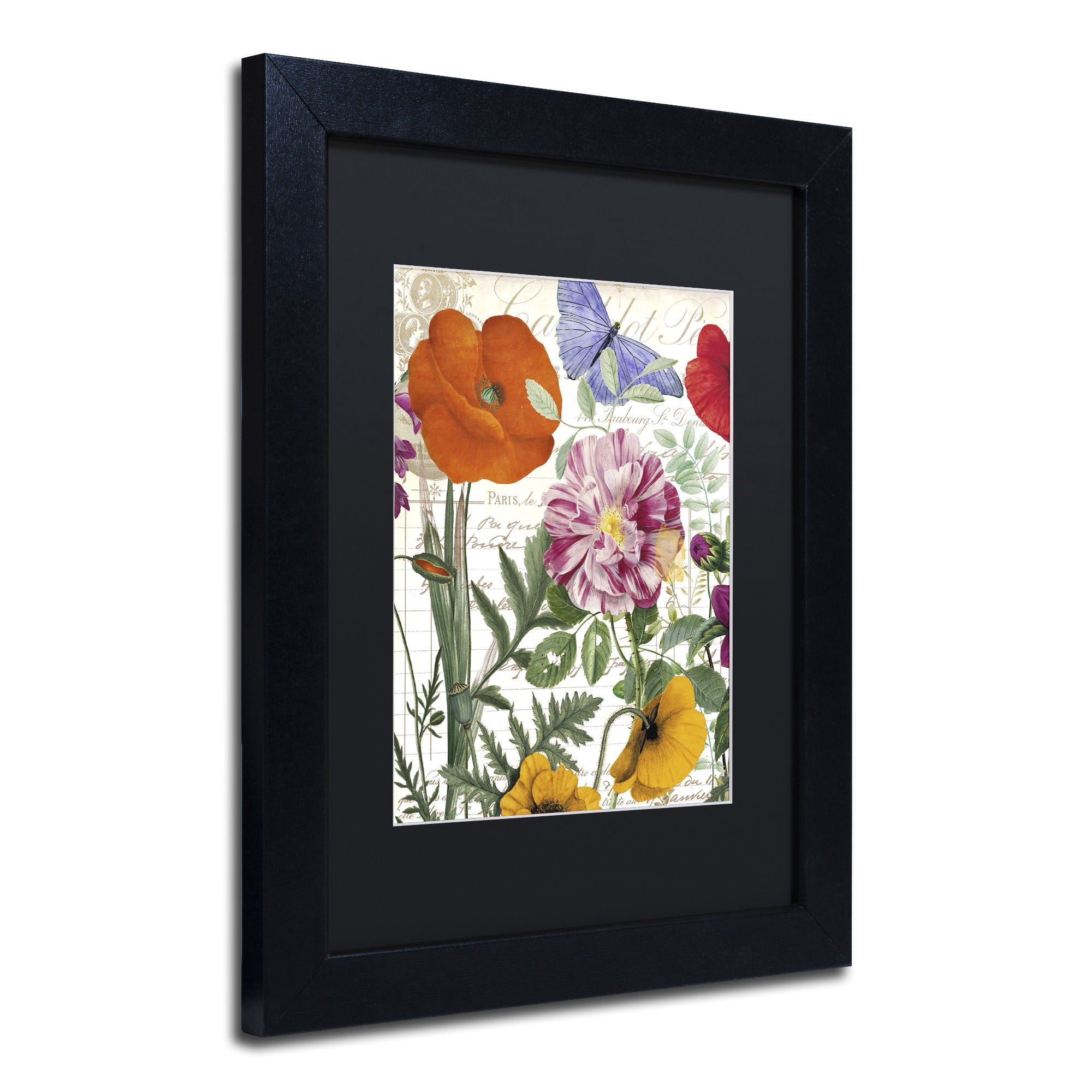 Trademark Fine Art "Printemps" Canvas Art by Color Bakery, Black Matte, Black Frame