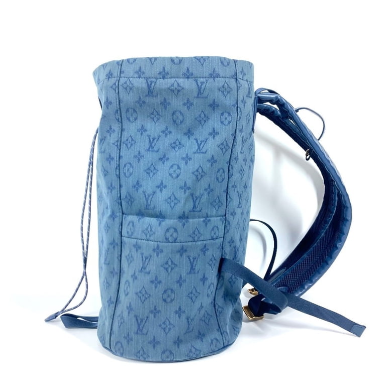 Louis Vuitton Backpack Ado PM Monogram Denim Canvas Blue Louis Vuitton Blue Monogram Denim Sac a Dos GM Backpack  main image 4