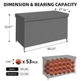 thumbnail image 4 of DWVO Outdoor Patio Deck Storage Box, Extra Large, 170 Gallon Wicker Deck Box Rattan Storage Bin, Gray, 4 of 9
