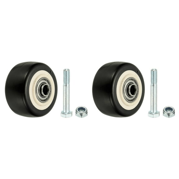 Uxcell Office Chair Wheels 2.52 x 1.2, 2 Pack Caster Wheels Office Chair Replacement Smooth Quiet Rolling with Bearing for Hardwood Floor Carpet, Black