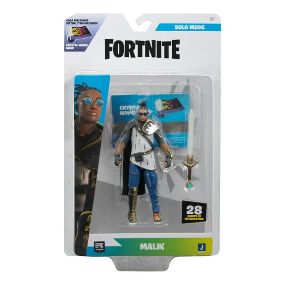 Fortnite Malik Solo Mode Action Figure with The King's Oath, 4"
