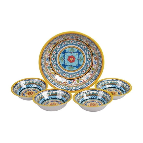 Certified International 28186 Melamine Heavy Weight Collection Portofino Large Serving Bowl, 1 Pc, 750 Grams, 13.75-inch Diameter