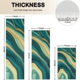 thumbnail image 4 of Teal Gold Wave Marble Pattern Kitchen Rugs Sets Of 3,Kitchen Runner Rugs Non Skid Washable,Decorative Kitchen Floor Mats for Kitchen,Sink,Laundry,17"x30"+ 17"x47" + 17"x59", 4 of 6