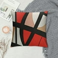 thumbnail image 2 of PRATYUS   Throw Pillow Covers Modern Abstract Red Stripes Gray Black White Acrylic Bold Grey Decorative Pillow Cases Home Decor Square Pillowcases White, 2 of 5