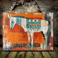 thumbnail image 2 of Vintage Donkey Canvas Art-Wooden Frame Southwest Wall Decoration, Modern Abstract Texas Theme Home and Office Decorations, Western Style Wall Decoration, Suitable for Home, Living Room, Bedroom Decor, 2 of 6