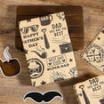 thumbnail image 4 of 10 Sheets Fathers Day Flower Wrapping Paper, Happy Father's Day Dad Theme Gift Wrap, Brown Kraft Floral Bouquet Paper for Men Husband Grandpa DIY Gift Packaging, 19.7 x 27.6In Each, 4 of 8