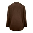 thumbnail image 4 of BiZtdJrK Women's Winter Faux Fur Coats Casual Long Sleeve Lapel Jackets Solid Color Button Down Fleece Sherpa Outerwear with Pockets Fall Winter Clothes Fall Savings Brown L, 4 of 9