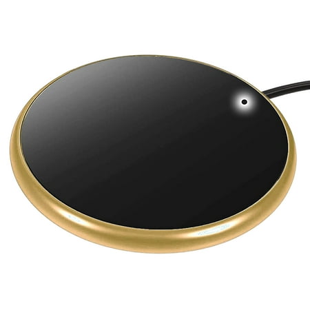 

Coffee Warmer Mug Mat Cup Hot Coaster USB Electric Temperature Heater Heating Heat Milk Tea Drink for Office Home Gold 82 x 82 x 7mm