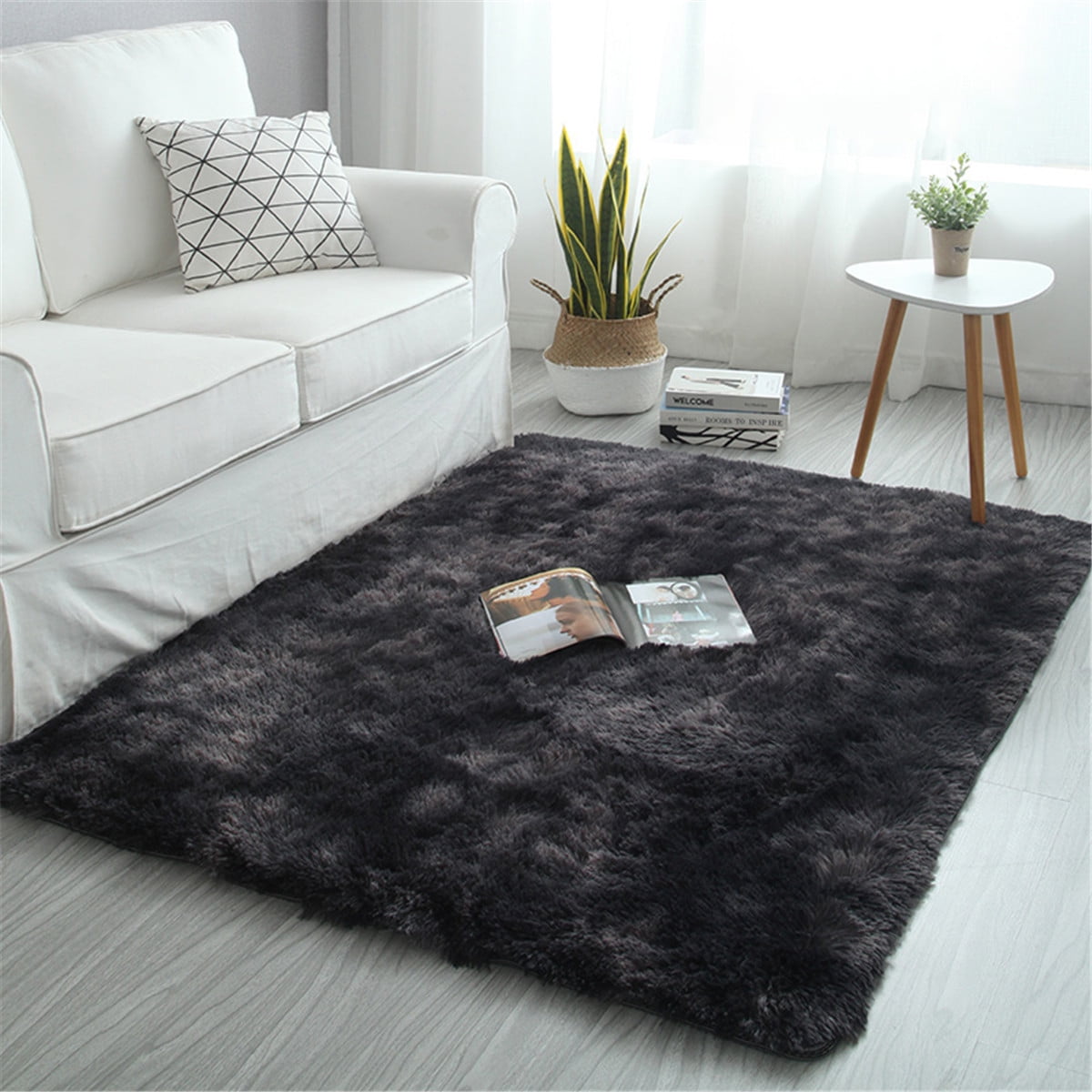 Non Slip Shaggy Rugs Super Soft Large Living Room Carpet Area Rug Hallway Runner