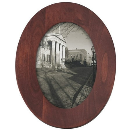 Malden International Designs Classic Oval Black Wood Picture Frame, 5x7, Black