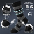 thumbnail image 2 of 6 Pairs Merino Wool Socks for Men, Mens Black Winter Thermal Wool Dress Crew Hiking Socks, 2 of 7