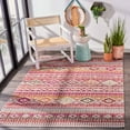 thumbnail image 3 of SAFAVIEH Montage Watson Geometric Indoor/Outdoor Area Rug, Red/Fuchsia, 5'1" x 7'6", 3 of 9