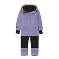 thumbnail image 5 of LUOGENLI Outfits Baby Rompers Girl Summer Snowsuit Children's Boys Ski Suit Thermal Overall Winter Warm Snow Windproof Suit with Removable Hood Mud Suit Outdoor Softshell Suit Purple 14-15 Years, 5 of 6
