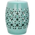 thumbnail image 2 of Safavieh Circle Lattice Indoor/Outdoor Garden Patio Stool, Light Blue, 2 of 4