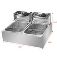thumbnail image 4 of Winado 12.7QT Commercial Stainless Steel Deep Fryer Machine Double Two Tank Design Restaurant, 4 of 6