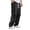 Black, variant on Men's Lightweight Track Pants with Contrast Side Stripes Elastic Drawstring Waist Relaxed Straight Leg Joggers for Running Gym Workout and Daily Casual Wear
