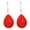 Red Stone, variant on 925 Sterling Silver Women Jewelry Turquoise Fixed Wire Bazel Earring
