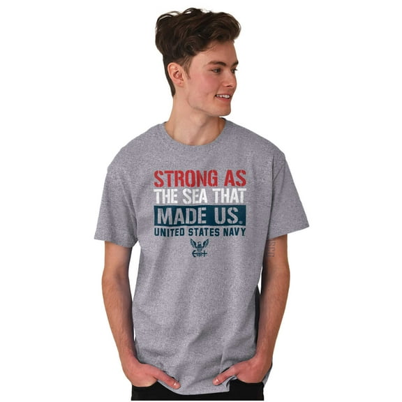 Strong As Sea United States Navy Men's Graphic T Shirt Tees Brisco Brands S