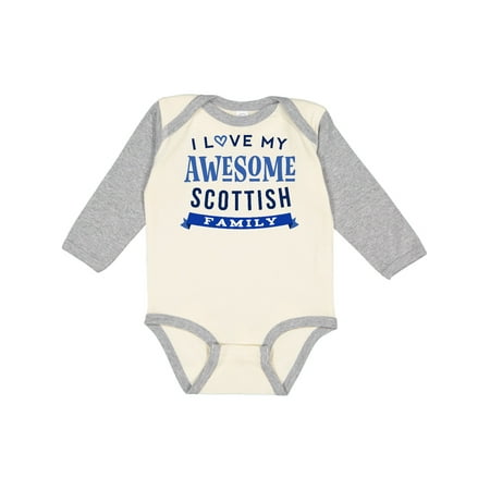 

Inktastic Scotland Awesome Scottish Family Gift Baby Boy or Baby Girl Long Sleeve Bodysuit