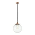 thumbnail image 2 of Innovations Lighting  Beacon - 1 Light 14" Cord Hung Mini Pendant Clear/Antique Copper, 2 of 5