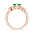 thumbnail image 2 of ANGARA Natural Solitaire 1.2 ct Emerald Heart Engagement Ring with Diamond Accents in 14K Rose Gold for Women (Size-7mm) | May Birthstone, Anniversary, Jewelry Gift for Women | Natural Emerald Ring, 2 of 8