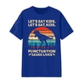 thumbnail image 4 of Womens Athletic Tops Graphic Print Short Sleeve T Shirt Casual Crew Neck Tee Soft Everyday Basic Top for Women Blue 3XL, 4 of 4