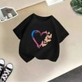 thumbnail image 5 of MUXiin Toddler Girl Shirts 4t Round Neck Short Sleeve Cute Print Tops for Teens Comfy Cute Shirts for Teen Kids, 5 of 5