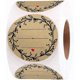 thumbnail image 1 of 2 Inch Wreath Design With 3 Lines For Writing (500 Labels Per Roll) Natural Brown Kraft Stickers For Canning Labels Jar, Store Owners, Crafts, Organiz, 1 of 5