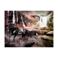 thumbnail image 3 of Tiptophomedecor Animal Wallpaper Wall Mural - Black Horse By A Waterfall, 3 of 4