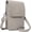 Grey-beige Grey, variant on Genuine Leather Small Crossbody Bags for Women, Cell Phone Cross body Purse Bag with RFID Blocking Card Slots