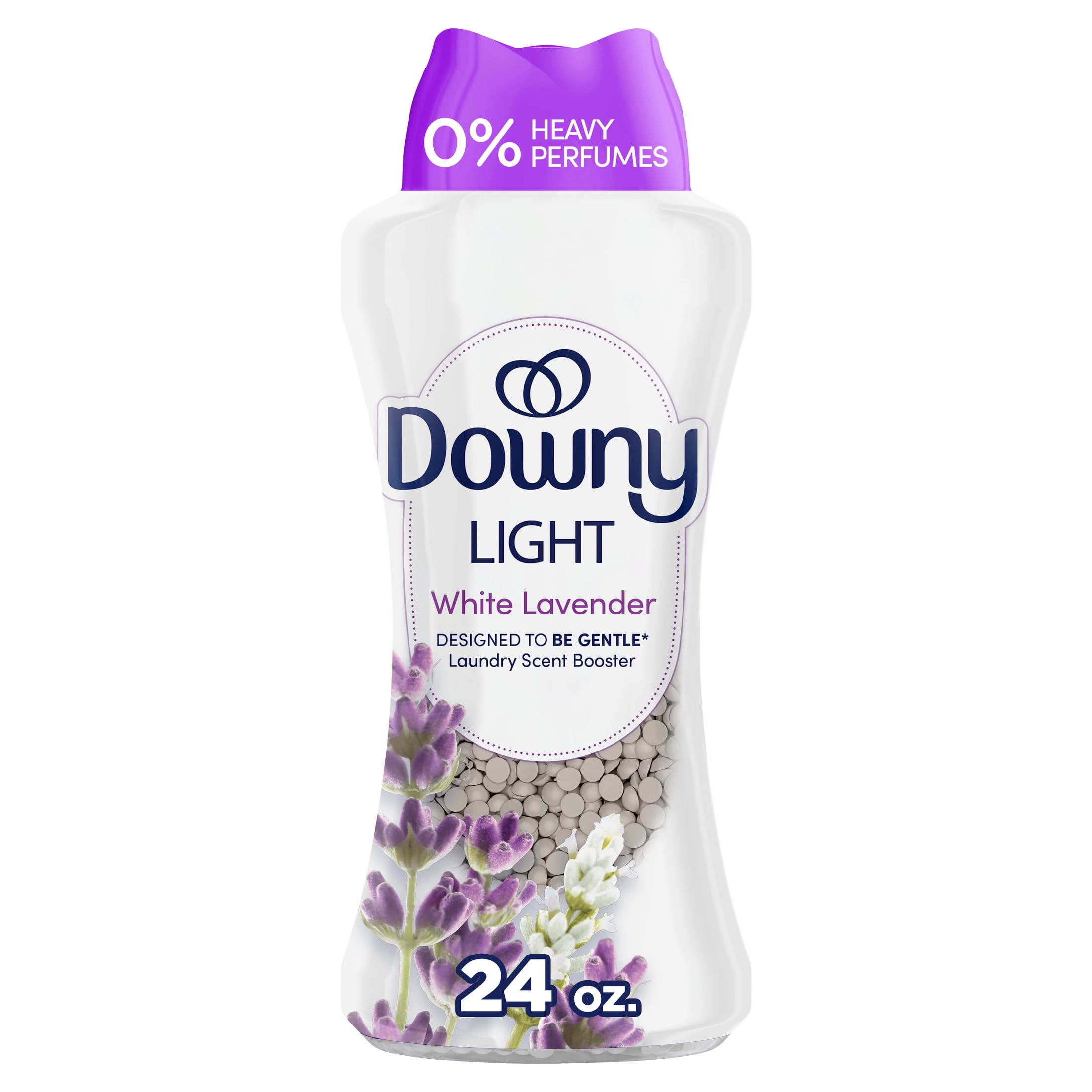 (4 pack) Downy Laundry Scent Beads, Light In-Wash Scent Booster, No Heavy Perfumes, White Lavender Scent, 24 oz