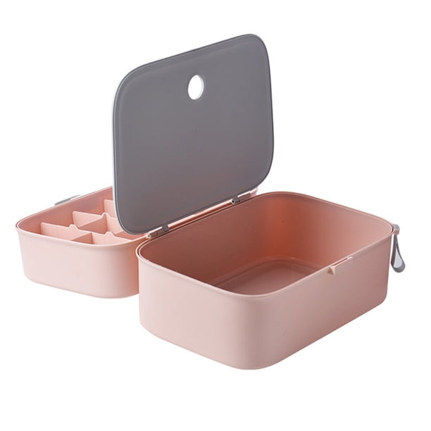 GOOHOCHY Caja de plástico para guardar ropa interior, plegable, multifuncional, portátil, para el hogar, viajes de negocios, color rosa