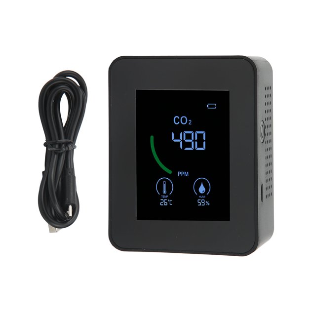 Detector infrarrojo de dióxido de carbono 3 en 1, probador de temperatura y humedad, Monitor de calidad del aire antiinterferencias para el hogar y la Oficina