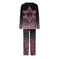 thumbnail image 4 of Jamicy Womens Silk Pajamas Set Christmas Day Gifts for Women Christmas Satin Pajamas Set Long Sleeve Silk Button Down Shirt And Pants 2 Piece Pj Sets for Women Loungewear, 4 of 4