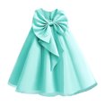 thumbnail image 2 of Toimothcn Kids Girl's Dresses Sleeveless Casual Solid Color Bowknot Wedding Dress Soft Lovely Princess Ballgown Girl's Sundress 3-4 Years, 2 of 4