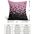 thumbnail image 5 of Halloween Bat Pillow Covers 20x20 Set of 2 Pink Scary Pattern Print Halloween Decorations Decorative Throw Pillows Outdoor Holiday Farmhouse Pillowcase Linen Cushion Cover Decor for Sofa Couch Bed, 5 of 6