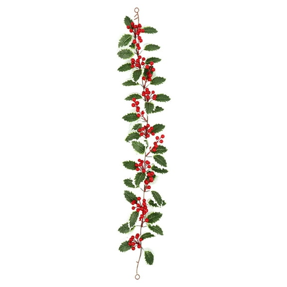 YingYouFu Artificial Christmas Vines, Red Berries Christmas Garland for Decoration, Fireplace Mantel Door Window Swag, festive Holiday Party Decor, B
