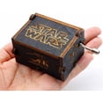 thumbnail image 4 of Caja de música de madera negra de Star Wars, cajas musicales de madera talladas a mano antiguas, decoraciones artesanales para regalos de niños, 4 of 5