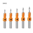 thumbnail image 1 of 5pcs Countersink Router Bit Set Woodworking Screw Extractor Step Metal taper hole drill Drill Metal Taper Hole Drill for Wood, 8mm, 1 of 9