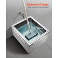thumbnail image 2 of VEVOR Stainless Steel Floor Mop Sink, 22 x 19 x 12 in, 304 Stainless Steel, with 3-in-1 Filter and Wall-Mounted Bracket, X-Shaped Groove for Quick and Smooth Drainage, for Balcony and Bathroom, 2 of 9