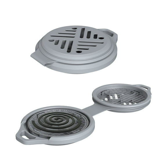 2-in-1 Collapsible Mosquito Coil Holder with Carabiner - Retro Outdoor Incense Burner for Camping, Hiking & Patio