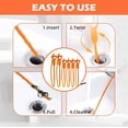 thumbnail image 5 of 6 Pack Hair snake Hair Drain Clog Remover Cleaning Tool, sink snake drain suitable for unclogging hair, kitchen sinks and bathtubs, toilets and sewer pipe drain cleaning tools., 5 of 5
