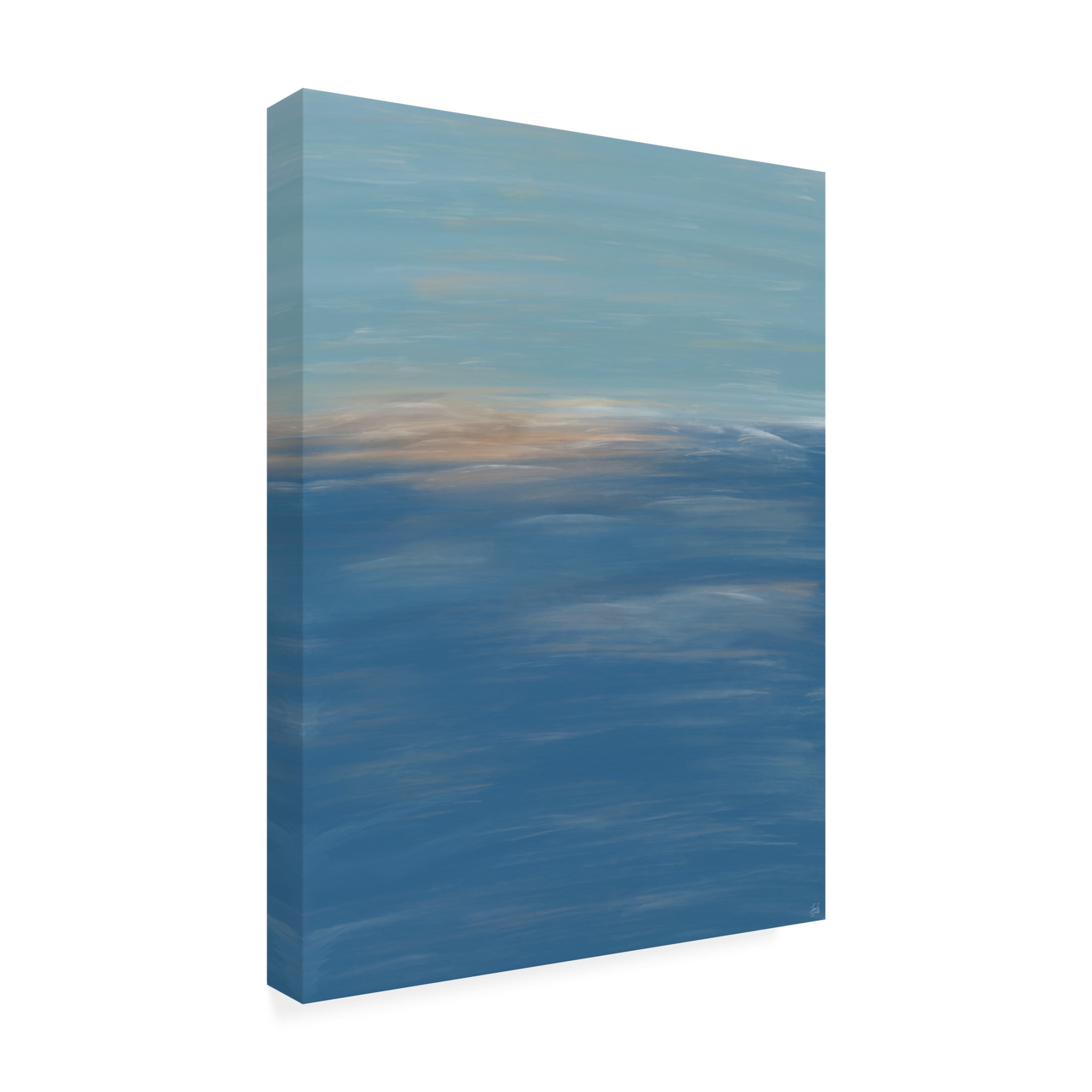 Canvas Wall Art - Line and Brush 'Oceans Cresting' Wall Art for Living Room, Bedroom, or Office Décor by Trademark Fine Art - 18 x 24 Inches