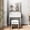 Type B, variant on Small Vanity Desk with Mirror and Lights for Makeup with Hair Dryer Holder and Chair, Vanity Mirror with Lights and Table Set with 3 Color Lighting Brightness Adjustable,3 Drawers,Dressing Table Set