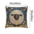 thumbnail image 3 of Yunuuuoa 5 Packs Lamb Sheep Pattern Decorative Pillow Covers 45x45cm Soft Fabric Cushion Case with Hidden Zipper for Sofa Bed Living Room Home Decor Throw Pillow, 3 of 6