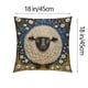 thumbnail image 3 of Funda de almohada decorativa con estampado de cordero y oveja | Funda de cojín de poliéster suave de 45 x 45 cm con cremallera oculta para sofá, cama y decoración del hogar, 3 of 6