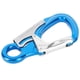 thumbnail image 5 of Clips de mosquetón de escalada de 35KN, mosquetones resistentes en forma de D para escalada en roca, rappel, montañismo, azul zafiro, plata, 5 of 5