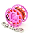 thumbnail image 1 of Keep Diving Aluminium Spool Reel Polyester Rope Hanging Rotatable Reels Freediving Underwater Accessories with Double End Hook Gold 30m, 1 of 8