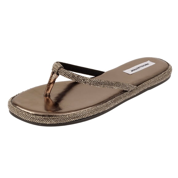 Sandalias de piso Exterior Sintético Color Plata Para Mujer De RBCOLLECTION